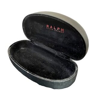 Ralph Lauren Hard Clamshell Eyeglass Case Black Red Logo Sunglasses Case